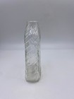 Clear Etched Glass 7  Swirl Bottle Vase