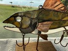 Timberwind Walleye Stained Glass And Copper Window Suncatcher Wall Hanging