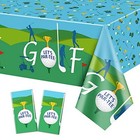 2 Pack Golf Party Tablecloths  51x87   Plastic Disposable Rectangle Golf Table 