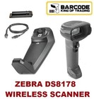 Zebra Ds8178-sr7u2100sfw Wireless Bluetooth 2d 1d qr Barcode Scanner  Cradle        