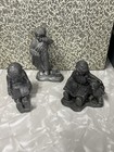 Pewter Figures Michael Ricker 1991 Girl  3612  1993 Boy  8624   Boy Unmarked