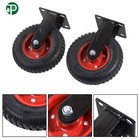 4 Pack 8 Inch Heavy Duty Caster Wheels  2 Swivel   2 Fixed   Black For Trolly