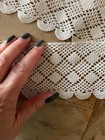 Antique French Edwardian Length Crochet Lace Petticoat Trim 8ft 7 