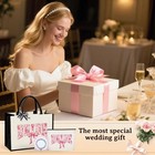 3 Pcs Bride Wedding Tote Bag With Makeup Bag And Bracelets  Bridal Shower Gif   
