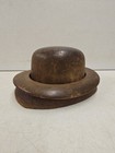 Antique Primitive General Store Cobblers Wooden Millinery Hat Block   Brim Mold