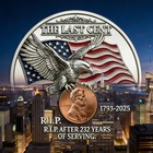 3pcs Final Cent Tribute Last Penny Coin Commemorative Challenge Coins - Smooth 