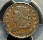1828 Classic Head Half Cent  13 Stars     Pcgs Au55 