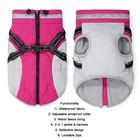 Waterproof Pet Jacket With Harness Winter Warm Dog Clothes For S To 5xl Dogs