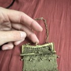 Vintage Silver Tone Metal Mesh Evening Bag Purse Clasp Frame Chain Handle