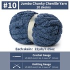 Navy Blue Jumbo Chunky Yarn For Hand Knitting And Crochet Super Bulky 220yd