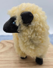 Vintage Black Face  stick Leg  Wool Sheep Figurine     Primitive Folk Art