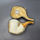 Mbsd Meerschaum Silver Lattice Vase Reverse Calabash Block Meerschaum Pipe  New