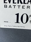 Vintage 2920s Eveready Flashlight Batteries 10 Cents Postcard Sign Graveyard