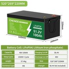 48v 100ah Lifepo4 Lithium Battery 5120wh Rv Bms Bluetooth  58 4v 20a Charger
