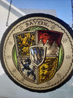 Bavarian Coat Of Arms  Stained Glass Leaded Vintage Germany Window Rare 
