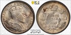 1902-h Canada 5 Cents Silver Large H Pcgs Ms64