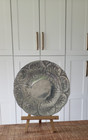 Arthur Court Tray Leaf Design 1980 Vintage Aluminum Embossed Serving Platter