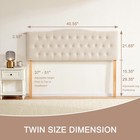 Tufted Upholstered Headboard Twin Size  Sturdy And Durable Solid Wood Twin Xl   