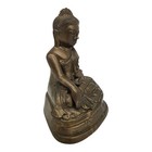 Burmese Antique Mandalay Bronze Buddha Statue 19th Century 6 5  X 5 