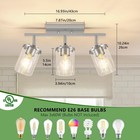 Fadimikoo 3-lights Kitchen Light Fixtures Ceiling Mount  Brushed Nickel Adjus   