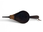 Antique Vintage Hand Carved 18  Fireplace Bellows Wood And Leather