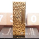 Dunhill Lighter Gold Bark Pattern _ultrasonically Cleaned_working