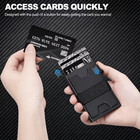 Minimalist Metal Card Holder With Pop-up Case  Slim Rfid Blocking  Cash Strap