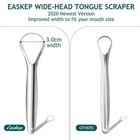 Tongue Scraper  2 Pack   Wide-head Tongue Cleaner With Nice Carrying Box  100  