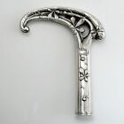 Art Nouveau French  800 Silver Parasol Umbrella Dress Cane Handle Set