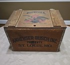 Vintage 1976 Budweiser Anheuser Busch Centennial Wooden Beer Crate Box 1876-1976