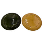 Set Of 2 Japanese Sushi Cheese Divided Plates -- Round 9 1 8  -- Vtg 1970s
