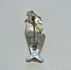 Vintage Dog Cat Buddies Pin Far Fetched Sterling Silver Brass