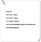 4x Carbon Fiber Stainless Blue Burnt Tip Exhaust Pipe Finisher For Bmw M2 M3 M4