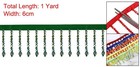 1 Yard 2 4  Crystal Beaded Ribbon Fringe Trim Olive Green