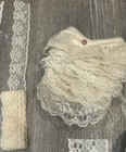 Vintage Lace Trim Lot 26 Pc Antique Crochet Eyelet Ribbon Ivory White Pink