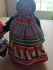 2 Native American Seminole Husk Dolls  Palmetto Fiber Cloth Dresses