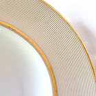 Wedgwood Ribbon Stripe Gold Platter  Martha Stewart  14in