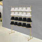 5 Tier Hat Display Rack Free Standing Metal Caps Headwear Stand 60hats Organizer