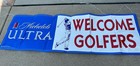 New Michelob Ultra Beer Banner Sign Welcome Golfers 2x6ft  Budweiser