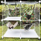 Multi-use Ferret Hammock Hanging Cage Bed Tunnel Rat Guinea Pig Fleece Hideout