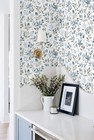 Vintage Peel And Stick Wallpaper 17 3  X 78 7   Blue Light Grey 