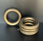 Kirsch Wood Trends 2  Fluted Drapery Pole Rings Bronze Finish 5 Sets Of 4 Avail