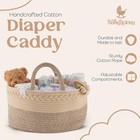 Diaper Caddy Organizer Changing Table For Wipes And Diapers Cotton Rope Large
