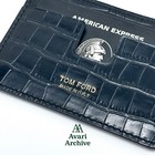 Tom Ford Black Crocodile Embossed Leather Cardholder -  Made In Italy