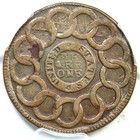 187 N 1-b R-4 Pcgs Au Details Cross After Fugio Cent Colonial Copper Coin