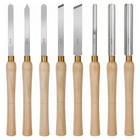 8pc M2 Hss Wood Lathe Chisel Set 16 5  Hardwood Handle Turning Tools With Case