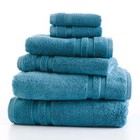 Mainstays Performance Anti-microbial Solid 6 Piece Towel Set  Aqua cotton
