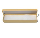 Lot Of 10 Kraft Jewelry Gift Box 8  X 2  X 1  Cardboard Cotton Filled