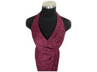 Lace Dress Women Size 4 6 Burgundy Wine Halter Neck Formal Long Evening Gown