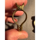 Vintage French 1900 s Brass Cafe Curtain Clips  Fan Design Set Of 8